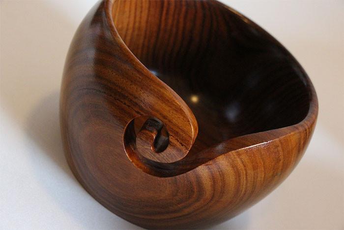 Wooden Yarn Bowl Hand Made With Sheesham Wood For Knitting And Crochet  handmade