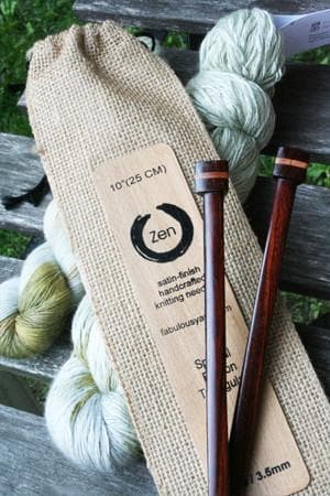 ZEN© Knitting Needles - Triangular Single Point Rosewood Knitting Needles